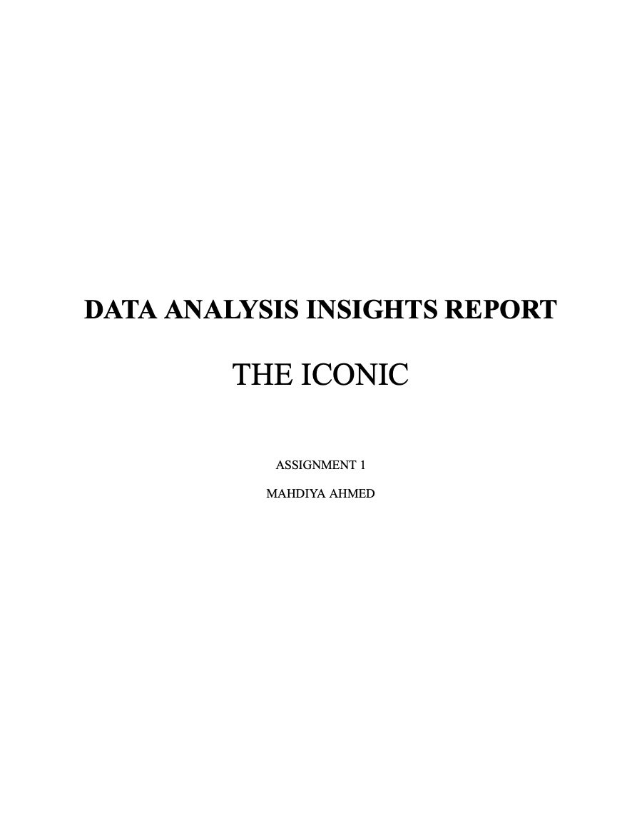 The Iconic report cover